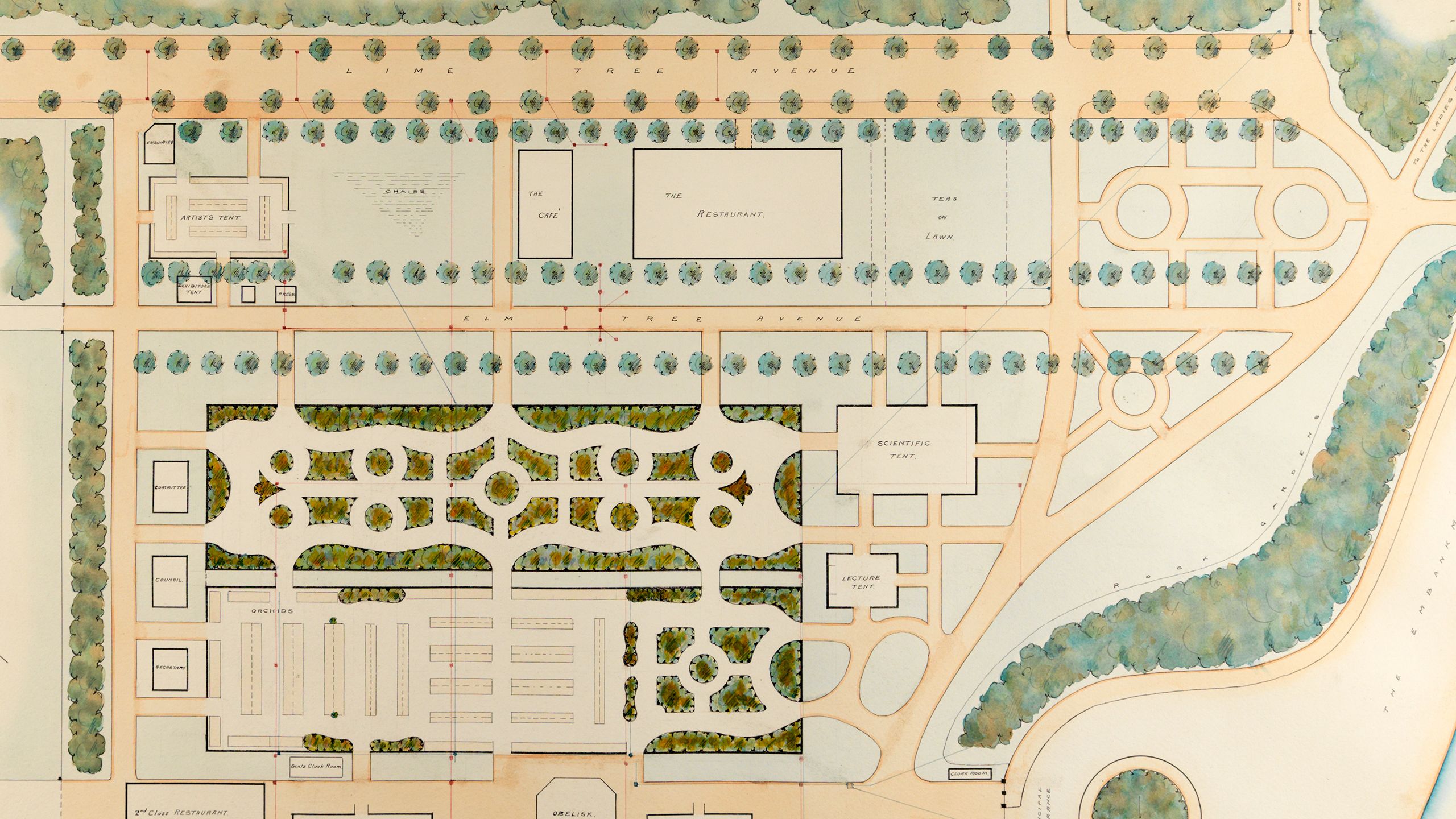Plan of the 1921 Chelsea Show.